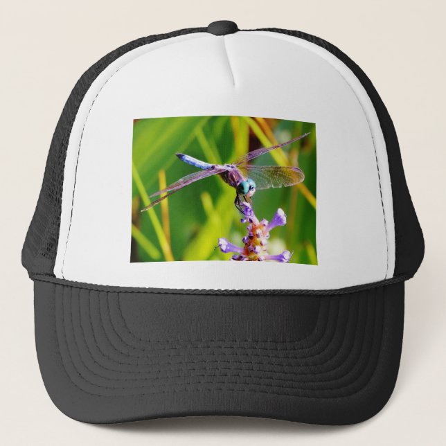Teal & purple Dragonfly Trucker Hat (Front)