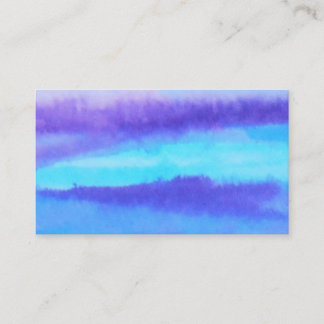 Teal Purple Horizontal Abstract Business Card