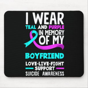 Teal Purple In Memory Of Boyfriend Suicide Mouse Mat
