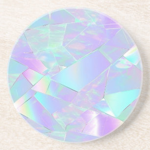 Teal & Purple Iridescent Design Coaster