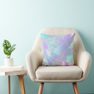 Teal & Purple Iridescent Design Cushion