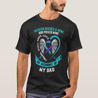 Teal Purple Ribbon Suicide Awareness Shirt Dad Men