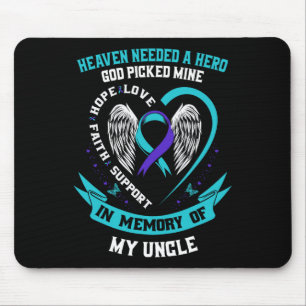 Teal Purple Ribbon Suicide Awareness Shirt Uncle M Mouse Mat