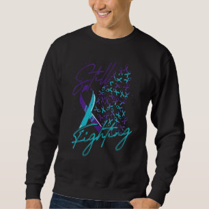 Teal Purple Ribbon Suicide Awareness Suicide Preve Sweatshirt