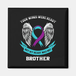 Teal Purple Suicide Awareness Brother Your Wings W Magnet