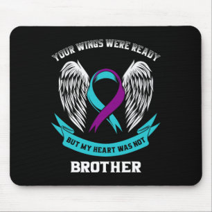 Teal Purple Suicide Awareness Brother Your Wings W Mouse Mat