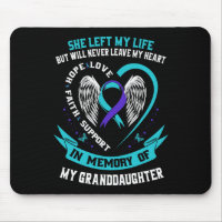 Teal Purple Suicide Awareness Granddaughter Memori
