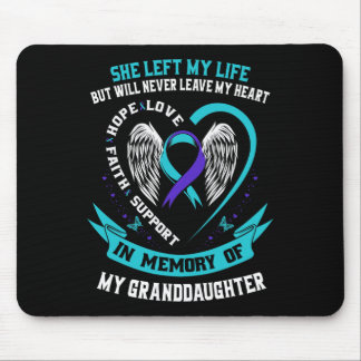 Teal Purple Suicide Awareness Granddaughter Memori Mouse Mat