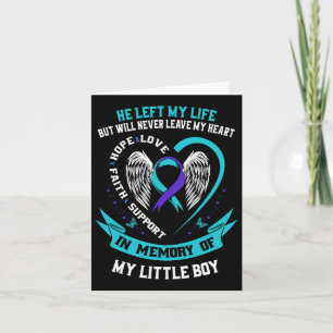 Teal Purple Suicide Awareness Little Boy Loss Of S Card