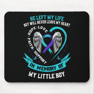 Teal Purple Suicide Awareness Little Boy Loss Of S Mouse Mat