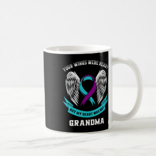 Teal Purple Suicide Awareness Ribbon In Memory Of Coffee Mug