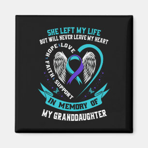 Teal Purple Suicide Awareness Shirt Granddaughter  Magnet