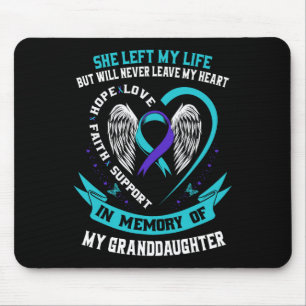Teal Purple Suicide Awareness Shirt Granddaughter Mouse Mat