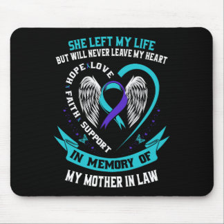 Teal Purple Suicide Awareness Shirt Mother In Law Mouse Mat