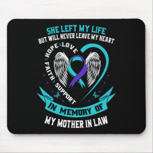 Teal Purple Suicide Awareness Shirt Mother In Law  Mouse Mat