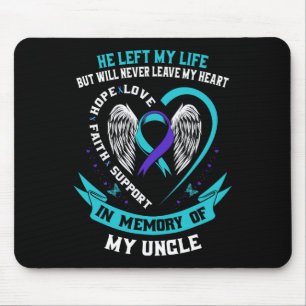 Teal Purple Suicide Awareness Shirt Uncle Preventi Mouse Mat