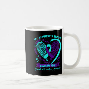 Teal Purple Suicide Prevention Awareness Nephew He Coffee Mug