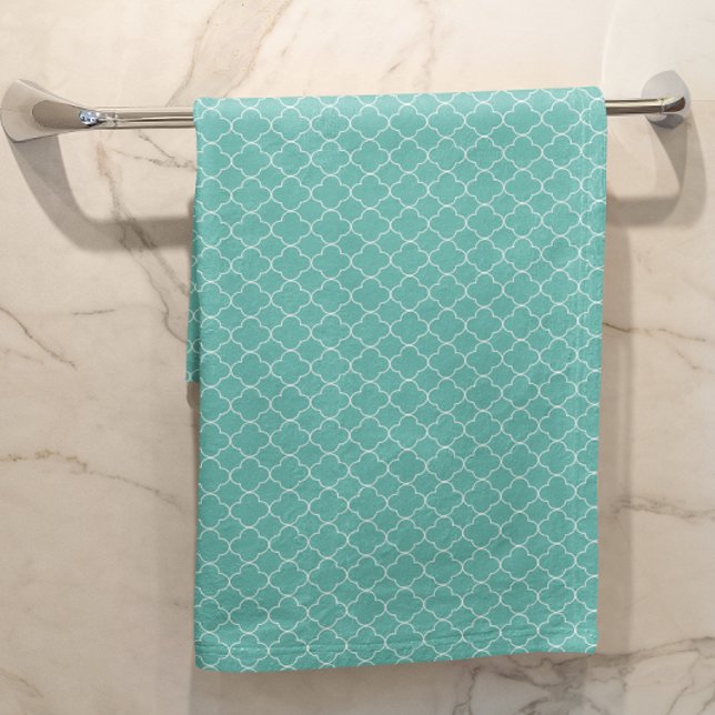 Teal Quatrefoil Bath Towel Set (Creator Uploaded)
