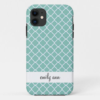 Teal Quatrefoil iPhone 5 Case