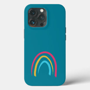 Teal Rainbow iPhone 13 Pro Case