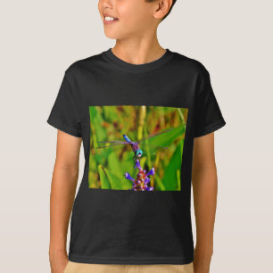Teal Rainbow Dragonfly T-Shirt