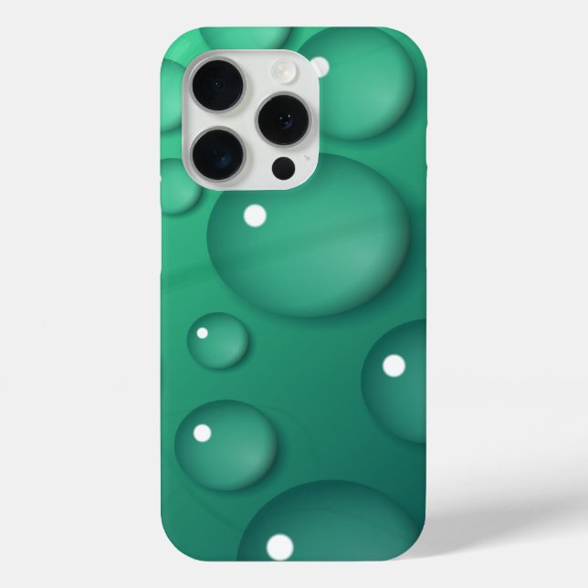 Teal Raindrop Texture Case-Mate iPhone Case (Back)