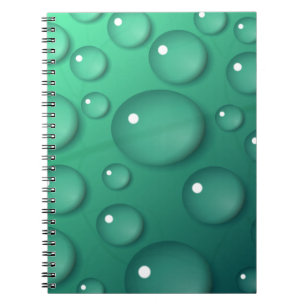 Teal Raindrop Texture Notebook