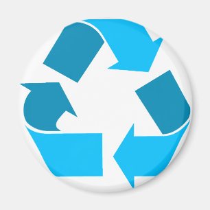 teal recycle magnet