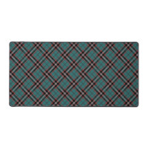Teal Red Plaid Bold Pattern Vintage Tartan Gaming