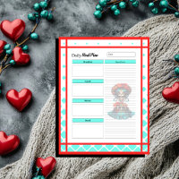 Teal Red Roses Sugar Skull Daily Meal Plan