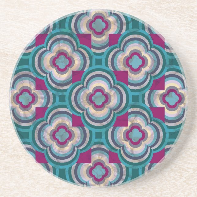Teal Reflections Coaster (Front)