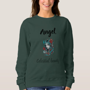 Teal Reverie Crimson in Bloom Ethereal Chromatics Sweatshirt