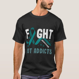 Teal Ribbon Addiction Recovery Awareness  T-Shirt