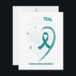 Teal Ribbon Ovarian Cancer Awareness Gifts Invitation<br><div class="desc">Gift for Granddaughter: I'll always be with you, Never forget how much i love you.Ideal gift for your Grandaughter. for graduation,  birthday,  travel,  wedding,  recognition,  deployment,  reunion,  Christmas,  Hanukkah or any special occasion.</div>