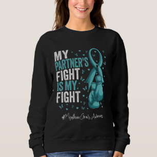 Teal Ribbon Partner Myasthenia Gravis Awareness Sweatshirt