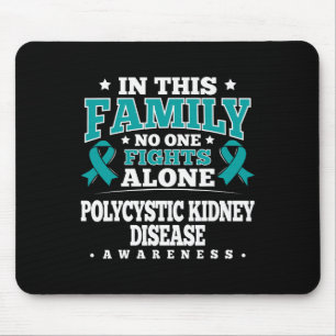 Teal Ribbon - Polycystic Kidney Disease Survivor Mouse Mat