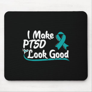 Teal Ribbon - Posttraumatic Stress Disorder Awaren Mouse Mat