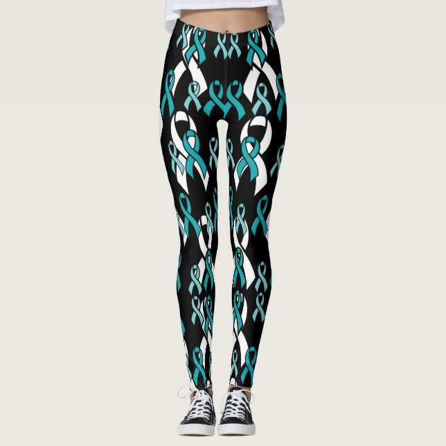 Teal Ribbons...TN Leggings (Front)