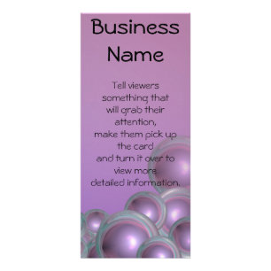 Teal Ringed Purple Bubble Abstract Rack Card