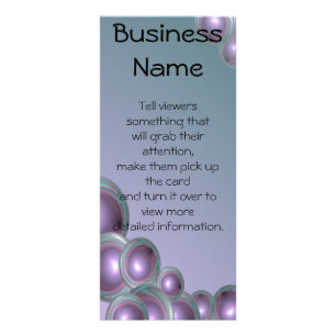 Teal Ringed Purple Bubble Abstract Rack Card