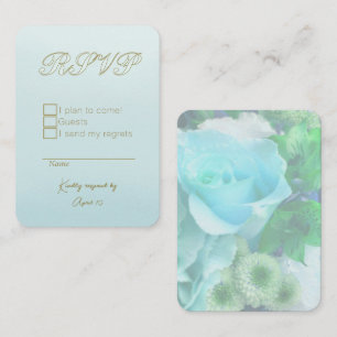 Teal Rose Response Card