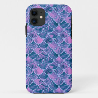 Teal rose scales iPhone 11 case