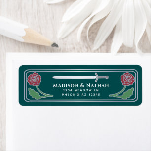 Teal Royal Mediaeval Fantasy Silver Sword Wedding