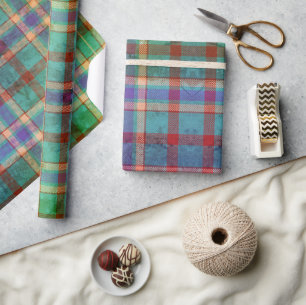  Teal, Rust & Emerald Scottish  Wrapping Paper