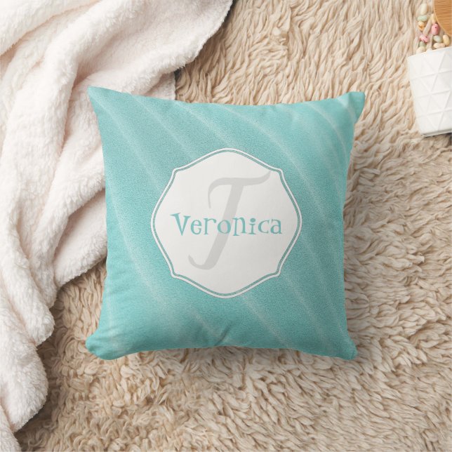Teal Sand Ripples Personalised Pillow (Blanket)