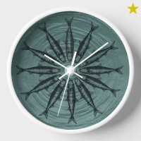 Teal Sardine Drawing Sketch Fish Pattern
