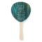 Teal Satin with Peacock Wedding Program Fan