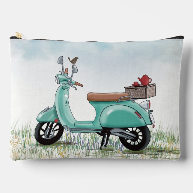 Teal Scooter Large Bag (Front)