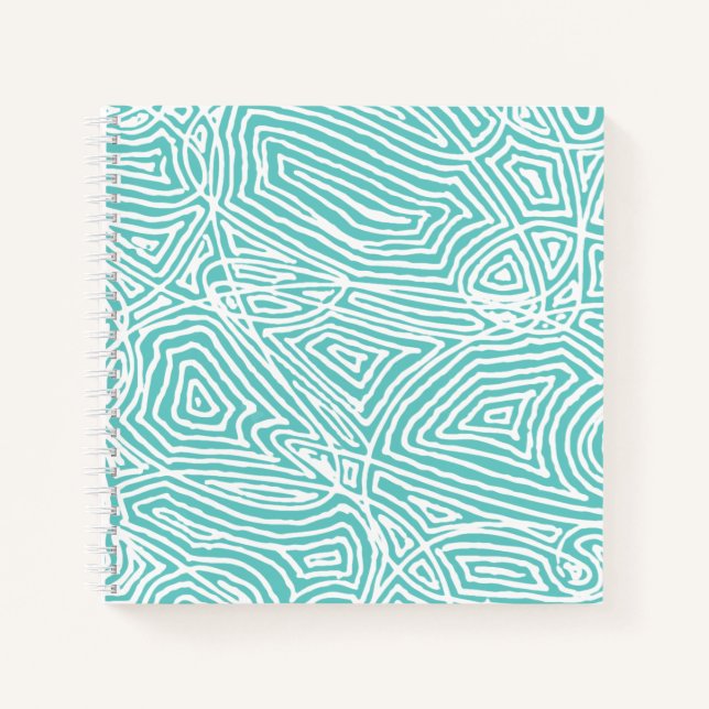 Teal Scribbleprint Notebook (Front)