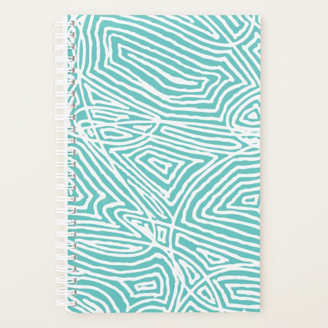 Teal Scribbleprint Planner (Front)
